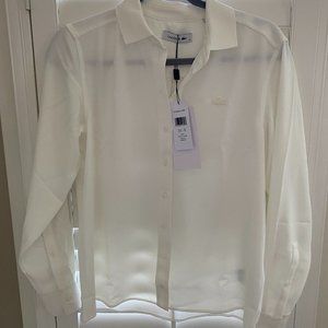 NWT Lacoste White Button Down, Size 0
